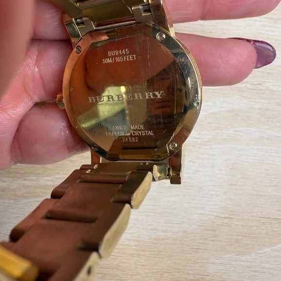 Burberry Gold and Silver Watch Used